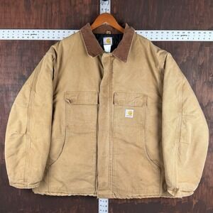 Carhartt Jacket Duck Traditional Arctic Quilted CO3 BRN Jacket Tan Men's 3XL 90s